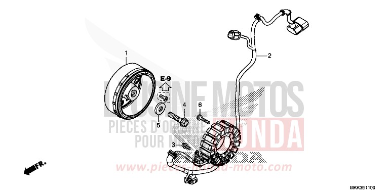 GENERATOR von Africa Twin PEARL GLARE WHITE (NHB53HA) von 2018